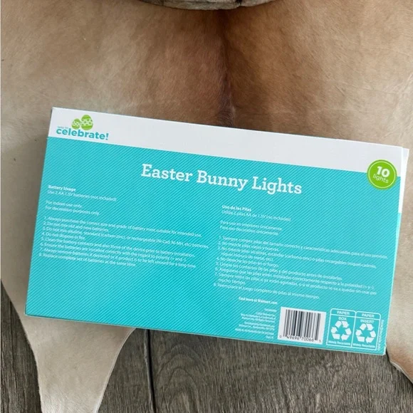 Brand NWT White Easter Bunny String Lights with Timer - Picture 10 of 16